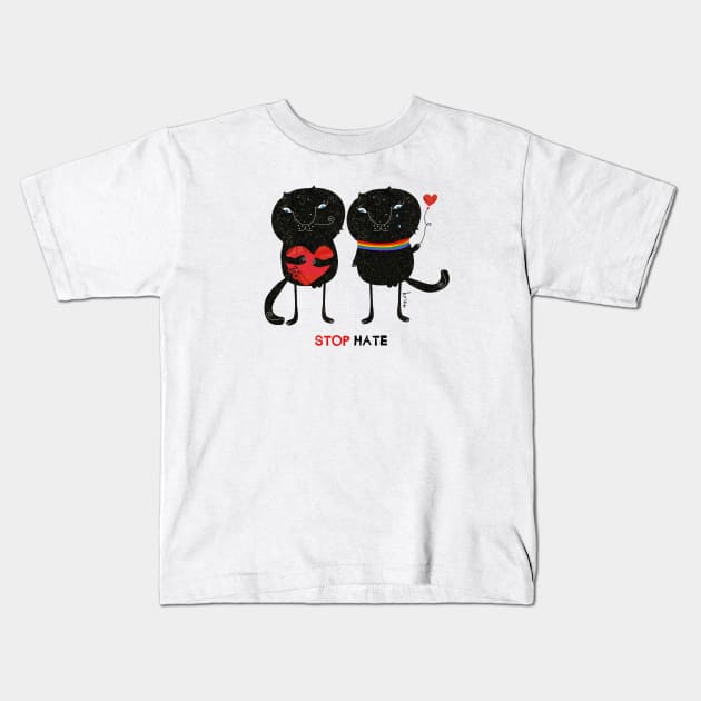 Stop Hate, Choose Love Kids T-Shirt by Krize